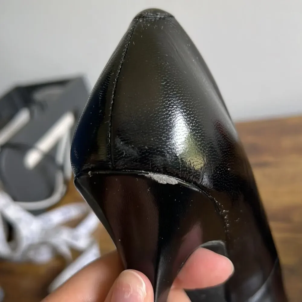 Chinese Laundry Spicy Leather Upper Black Pointed Toe Heels